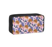 Hnnkloy Tigres en la Jungla,Estuche de lápices de Gran Capacidad, portátil, para bolígrafos, Bolsa de papelería para la Escuela y la Oficina.