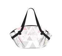 Hnnkloy Triángulo geométrico de mármol Rosa Gris Plateado,Esterilla de Camping portátil, Manta de Picnic Plegable Multifuncional Que también Sirve como Bolsa de Camping para Viajes.