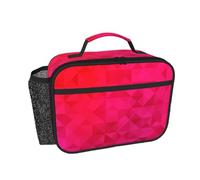 Hnnkloy Triángulo geométrico fucsia,Bolsa de almuerzo portátil, fiambrera resistente, bolsa isotérmica reutilizable