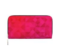 Hnnkloy Triángulo geométrico Fucsia,Carteras de Cuero PU de Gran Capacidad para Hombres y Mujeres.