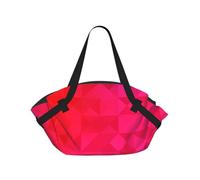 Hnnkloy Triángulo geométrico Fucsia,Esterilla de Camping portátil, Manta de Picnic Plegable Multifuncional Que también Sirve como Bolsa de Camping para Viajes.