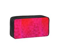 Hnnkloy Triángulo geométrico Fucsia,Estuche de lápices de Gran Capacidad, portátil, para bolígrafos, Bolsa de papelería para la Escuela y la Oficina.