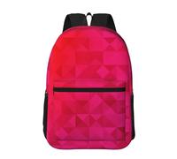 Hnnkloy Triángulo geométrico fucsia,Mochila informal de 17 pulgadas con bolsillos, resistente al agua, para la escuela.