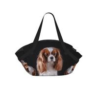Hnnkloy Una Perra Cavalier King Charles Spaniel con Sus Cachorros,Esterilla de Camping portátil, Manta de Picnic Plegable Multifuncional Que también Sirve como Bolsa de Camping para Viajes.