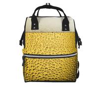Hnnkloy Vaso de cerveza en primer plano.Mochila de maternidad de gran capacidad, bolso cambiador, mochila de viaje para actividades al aire libre.