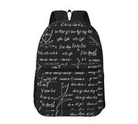 Hnnkloy Vector matemático sin costuras,Mochila informal de 17 pulgadas con bolsillos, resistente al agua, para la escuela.