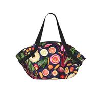 Hnnkloy Vegano Frutas y Verduras vivas Imprimir,Esterilla de Camping portátil, Manta de Picnic Plegable Multifuncional Que también Sirve como Bolsa de Camping para Viajes.