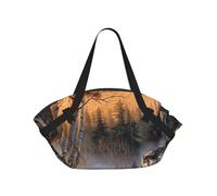 Hnnkloy Vida Salvaje del Lobo,Esterilla de Camping portátil, Manta de Picnic Plegable Multifuncional Que también Sirve como Bolsa de Camping para Viajes.