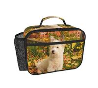 Hnnkloy Westie Otoño West Highland White Terrier Perros,Bolsa de almuerzo portátil, fiambrera resistente, bolsa isotérmica reutilizable