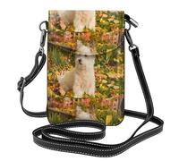 Hnnkloy Westie Otoño West Highland White Terrier Perros,Bolsos para celular para mujer, bolsos pequeños cruzados - Cartera para celular de cuero sintético con ranuras para tarjetas de crédito