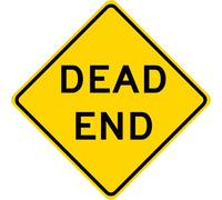 HNNT Señal de Advertencia de Calle Dead End Road Warning de Metal, de 30,5 x 30,5 cm