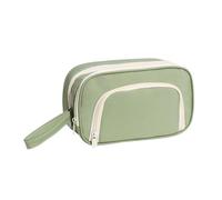 Hnonoxy Estuche Escolar Gran Capacidad,Estuche Papelería con 3 Compartimentos,Multiusos Estuches Colegio para Niñas y Niños,Grande Estuche Portalápices para Suministros de Escolares y Oficin(Verde)