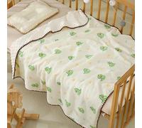 Hnonoxy Manta para bebé de algodón para recién nacidos, manta para gatear súper suave para niños, 100 x 100 cm, muselina, manta de muselina para niños pequeños, bebés, niñas, niños, regalo