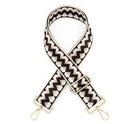HNOOM Correa Bolso Bandolera Ajustable Correas para Bolsos Ancha Correas de Hombro Colorido 5CM Correas de Bolso con Mosquetón Universal de Repuesto Correas 80Cm-140Cm (Café)