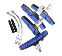 HNsdsvcd 2 pares de pastillas de freno para rueda de bicicleta, tipo V, silenciosas, bloque de freno para bicicleta de montaña con tubo curvado y funda de goma