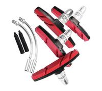 HNsdsvcd 2 pares de pastillas de freno para rueda de bicicleta, tipo V, silenciosas, bloque de freno para bicicleta de montaña con tubo curvado y funda de goma