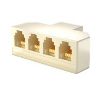 HNsdsvcd 4 Vías RJ11 Socket Teléfono Splitter Adaptador 6P4C 6p2C para Teléfonos y Fax Conexión Inconsútil