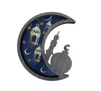 HNsdsvcd Bandeja de luna para decoración de mesa de festival, plato de servir para servir Eid y decoraciones Eid que mejoran el ambiente festivo