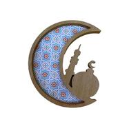 HNsdsvcd Bandeja de luna para decoración de mesa de festival, plato de servir para servir Eid y decoraciones Eid que mejoran el ambiente festivo