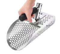 HNsdsvcd Colador de arena ergonómico con detección de metal pala de arena de acero inoxidable para la búsqueda del tesoro playa bajo el agua