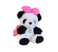 HNsdsvcd Coleteros de pelo de panda de felpa para mujer, anillos elásticos para el pelo, donuts, coletero para el pelo, diadema para niñas