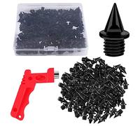 Hnsedjdh 120 unidades de 1/4 de acero inoxidable y botas de golf transversales con llave, color negro