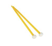 Hnsedjdh 2 de tambor de 42,3 cm de longitud, de fieltro de nailon, palos de percusión antideslizantes, de doble cara, color amarillo