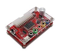 Hnsedjdh ATX 24Pin Power Breakout Board con botón de voltaje ajustable ADJ y kit de bandeja acrílica regulador de voltaje