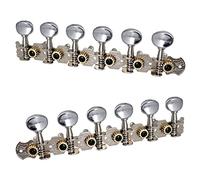 Hnsedjdh de 2 clavijas de afinación para guitarra clásica (6R6L), color cromado