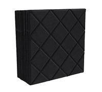 Hnsedjdh Paquete de 12 paneles acústicos, forma de rejilla, acolchado insonorizado, 30,5 x 30,5 x 0,4, placa de aislamiento acústico para el hogar y la oficina A