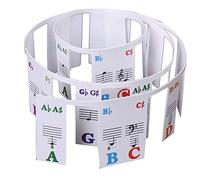 Hnsedjdh Pegatinas para teclado de piano, piano electrónico, 61 teclas, nota musical, símbolo de etiqueta para principiantes
