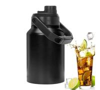 Hnsphui Jarra de acero inoxidable | Botella de agua de acero inoxidable de boca ancha | Botella de agua de hielo con aislamiento al vacío de hielo y boca ancha, doble piso