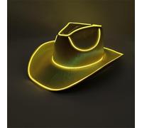 Hnsphui Sombrero de con luz LED, sombrero de ranchero de neón para , tocado occidental, ideal para discoteca, cumpleaños, Halloween, , disfraces, accesorios para hombres y mujeres