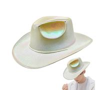 Hnsphui Sombrero de con luz LED, sombrero de ranchero de neón para , tocado occidental, ideal para discoteca, cumpleaños, Halloween, , disfraces, accesorios para hombres y mujeres