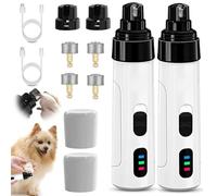 HNTKGME Cortador De UñAs para Perros Silent Groom Pro para Perros, Recargable por USB, 2 Velocidades 3 Puertos Lima Electrica UñAs Perros, Apto para Todas Las Mascotas (2 Set)