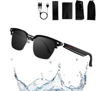 HNTKGME Gafas Inteligentes con Canciones para Escuchar, Gafas De Sol con Auriculares InaláMbricos Inteligentes, Gafas Inteligentes para Hombres, Gafas De Sol Inteligentes con CáMara Y Bluetooth (B)