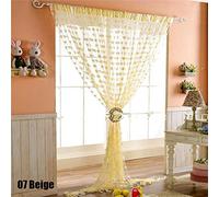 HNULGVI Cortinas De Hilos Amor corazón Dormitorio Cortina línea Borla Cadena Puerta Ventana Sala de Estar Decorativa Cenefa para Puertas(Beige)