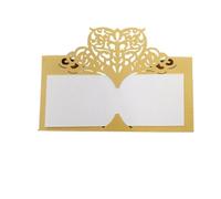 HNULGVI Invitaciones Boda 10/50/100 Uds Tarjeta De Mesa Boda Papel Cortado Con Láser Forma Corazón Nombre La Lugar Decoración For Fiesta Favor Asiento Universal(Golden,100pcs)