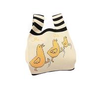HNULGVI Nudo Bolsa De MuñEca Bolso de mano punto for mujer y niña, Mini bolso reutilizable, muñeca con nudo, hombro hecho a, bolsas compras Portátil(Color-10)
