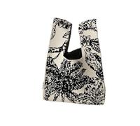 HNULGVI Nudo Bolsa De MuñEca Mini bolso de punto hecho a mano for mujer, muñeca con nudo pequeño, a cuadros colorido informal, bolsas compras reutilizables for niñas Portátil(Cloor-01)