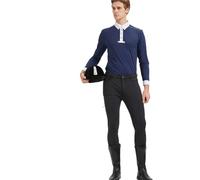 HNULGVI Pantalones De Montar Pantalones ecuestres Profesionales for Hombre, de Silicona, elásticos y de Secado rápido.(Black,M)