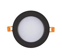 HNVBDOPAE Foco Empotrable Led Ultrafino de Aluminio Negro Duradero, Foco Pequeño, Alta Potencia, Ip22, Redondo, Protector de Techo para Sala de Estar, Pasillo, Hogar, Plafón/Luz Cálida/24 W/Luz Neutra