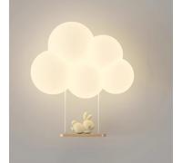 HNVBDOPAE Lámparas de Pared Infantiles para Dormitorios de Niñas, Luces de Pared con Diseño de Nubes para Guardería, Aplique de Pared con Pantalla de Leche Blanca Y Dibujos Animados de Animales, Lámpa