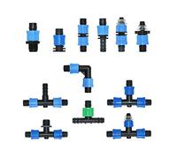 HNVBDOPAE Paquete de 5 Conectores de Riego por Goteo de 16 Mm, Conector de Reparación de Codo de Tres Vías, Conector de Manguera de Riegorícola para Ahorro Deua./16,9 Mm