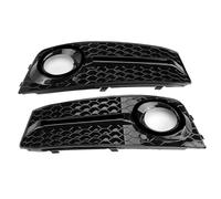 HNVCYT Coche Parachoques Delantero Parachoques Faro Antiniebla Lámpara Pantalla Para Audi A4 B8 Standard 2009-2011 Faro Antiniebla Rejilla Cubierta Coche Luz Antiniebla Cubierta(Glossy Black)