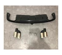 HNVCYT para Audi A5 S5 4 Puertas 2017-2019 Difusor De Labio para Parachoques Trasero De Coche Alerón Divisor De Protección Deflector De Chasis con 4 Puntas Escape Salida(A Black)