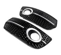 HNVCYT Para Audi Q5 Standard 2009-2012 Coche Delantero Parachoques Faro Antiniebla Lámpara Pantalla Faro Antiniebla Rejilla Cubierta 8T0807681F 8T0807682F Coche Luz Antiniebla Cubierta(Chrome Silver)