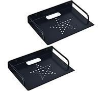 HNVNER Soporte Pared de Router - Estantería Flotante Metal Pare Proyector Pequeño/Reproductor DVD/Módem/Consolas de Juegos/Accesorios de TV/TV Box (2PCS, Pequeño)