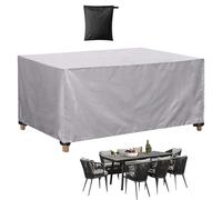 HNYDM Funda para Muebles de Patio Exterior Terraza Patio Jardín Juego Impermeable para Terraza Juego de Muebles para Césped Cubierta Anti-UV, Antivento, Antipolvo 115x55x35cm/LxWxH Plata