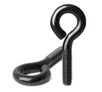 HNYJVZEVG Tornillo de cáncamo M8 Tornillos de Anillo sellados Pernos de cáncamo Cerrados de Acero Inoxidable 304 Negros, for Perno de argolla Interior y Exterior(M8*55 [1 pcs])